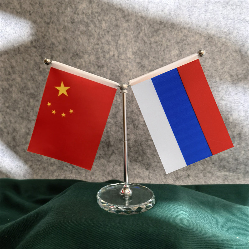 俄罗斯国旗水晶车载摆件朝鲜