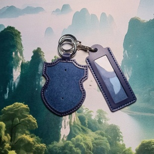 消防卡通公仔蓝朋友胸牌保护套挂件书包小挂件姓名牌套钥匙扣定做