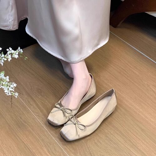 法式配裙子仙女风内增高芭蕾舞鞋