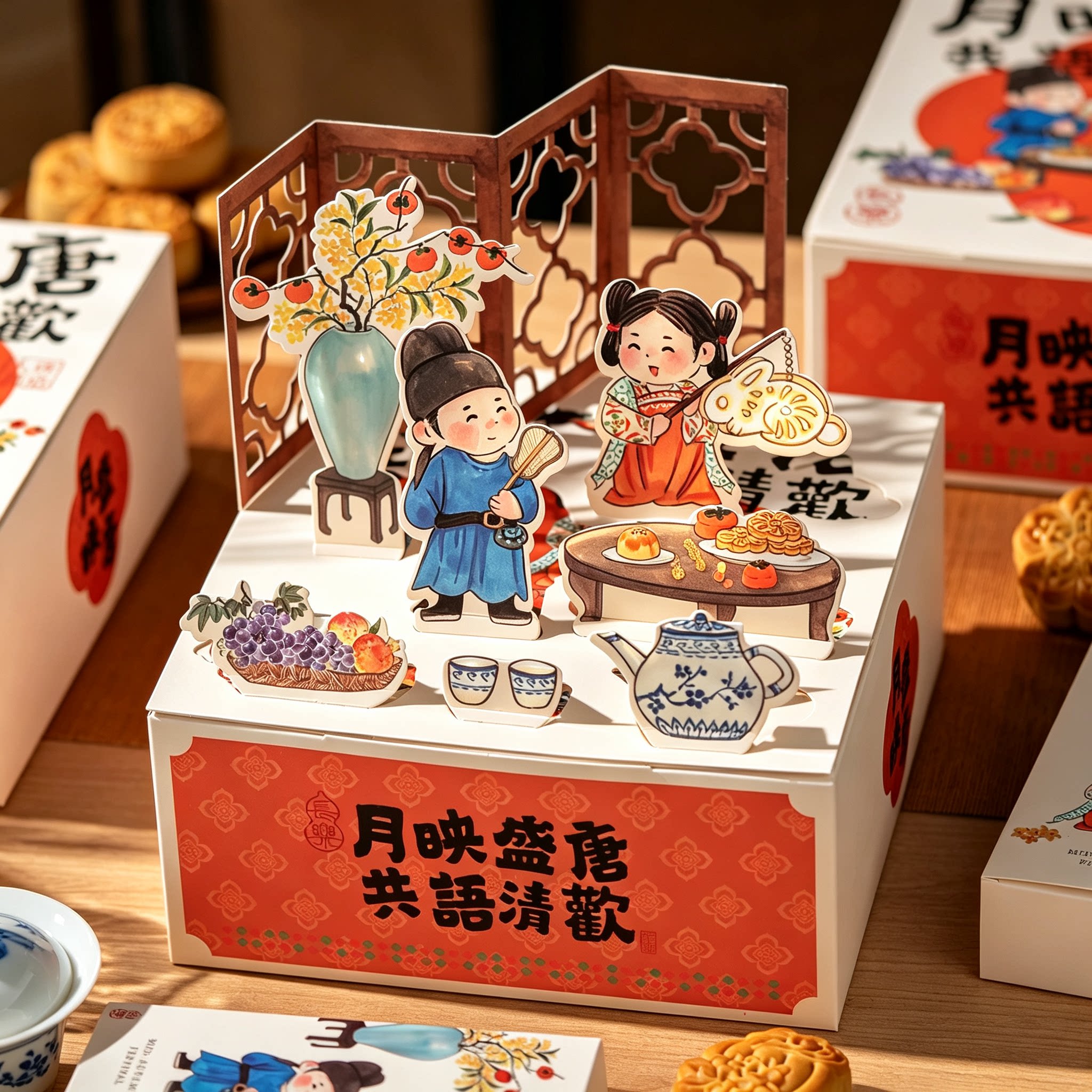 2026年月饼包装礼盒中秋节蛋黄酥高档礼品盒新款6粒8袋冰皮空盒子