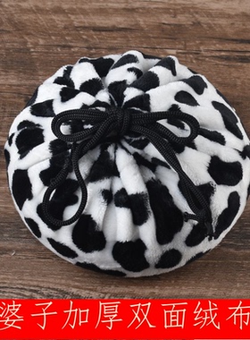 大号绒布套汤婆子套子手工双面加厚外套防烫布袋子保暖隔热用配件