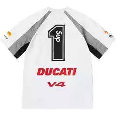 24Ss Ducati Soccer Jersey Ducati Co-Branded Printed Football Short-Sleeved T-Shirt