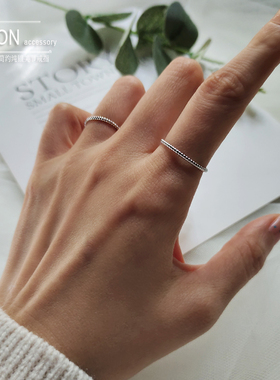 麻花925纯银关节戒指女小众设计