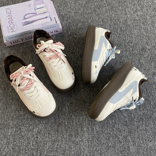 2025新款加绒保暖小白鞋女款冬季平底运动鞋时尚休闲板鞋子百搭潮