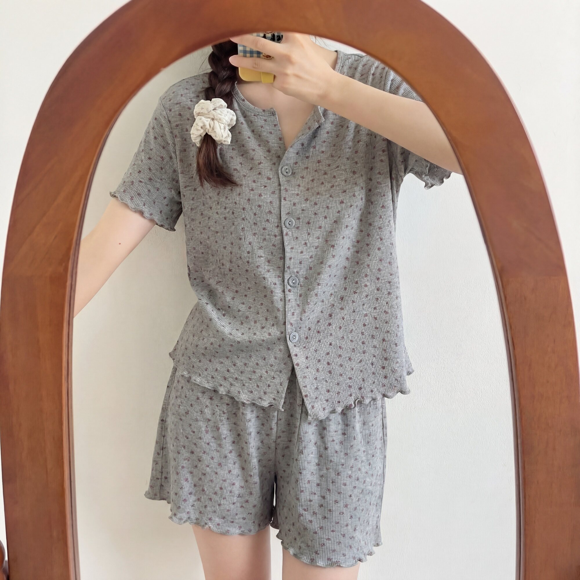 睡衣女夏季新款短袖短裤两件套装甜美碎花高级感显瘦百搭家居服