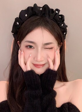 赵思同款发箍女早秋高颅顶复古法
