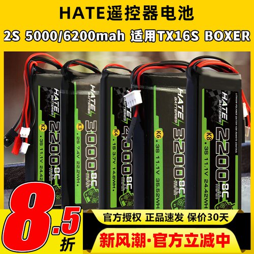 HATE航模控电遥控器电池乐迪AT9Spro迈克天地飞9锂电池1s2s3s控电