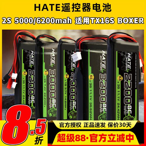 HATE航模控电遥控器电池乐迪AT9Spro迈克天地飞9锂电池1s2s3s控电