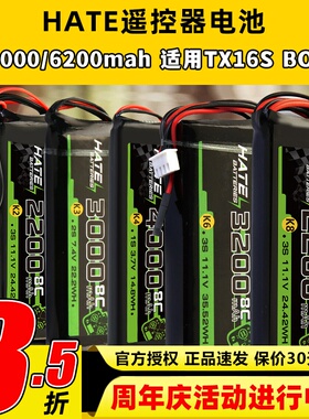 HATE航模控电遥控器电池乐迪AT9Spro迈克天地飞9锂电池1s2s3s控电