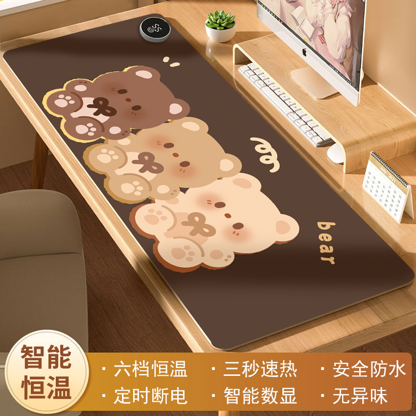 加热鼠标垫冬天发超大暖桌