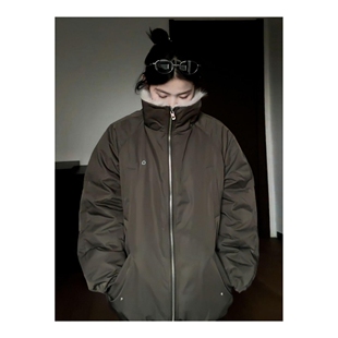 FDR棉衣女冬季毛领座山雕加绒棉服外套