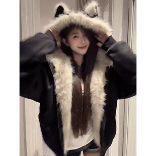 FDR座山雕毛领棉服女冬外套棉衣