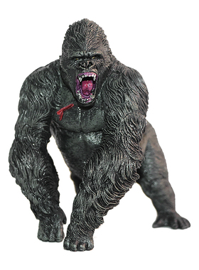 实心仿真动物静态模型黑色狂暴大金刚大猩猩公仔手办摆件科教教具