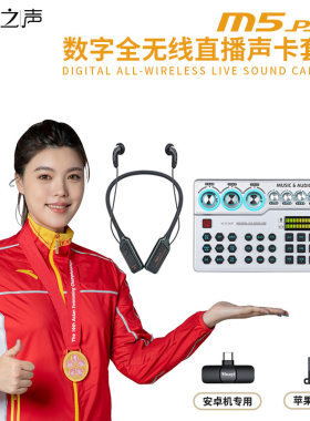 华艺之声M5pro无线声卡套装K歌