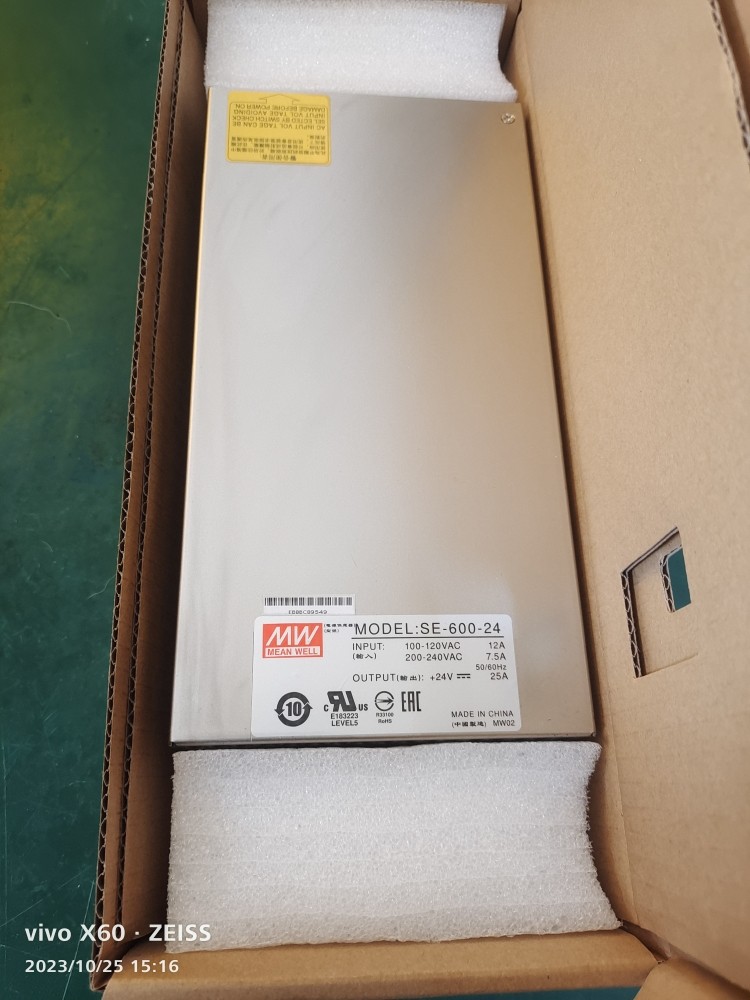 明纬SE-600-24台湾明纬开关电源24V25A，正品明纬99新，带包装
