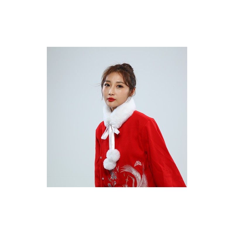 围巾女款2026新款冬毛绒可爱毛毛脖套古装汉服配饰加厚毛领,运动包/户外包/配件,围巾/围脖,淘宝优惠券,粉丝福利购,淘宝优惠卷