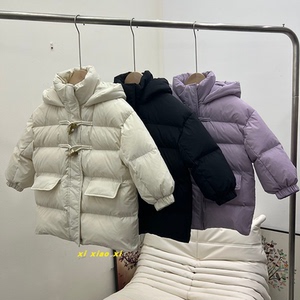 儿童羽绒服冬季新款女童加厚中长款外套时尚保暖