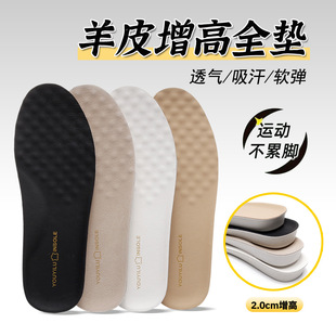 羊皮真皮乳胶鞋垫皮鞋女软底舒适男透气吸汗运动减震久站防不累臭