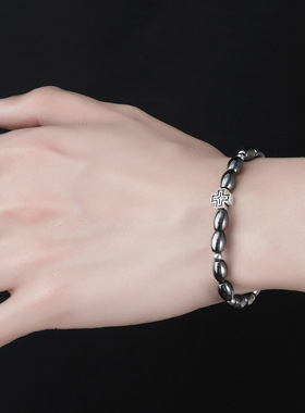 能量石太赫兹米珠手链时尚男工厂直供女款珠圆珠时尚百搭手饰