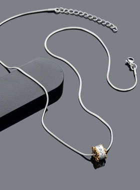 小蛮腰符文转运珠钛钢项链男潮流时尚简约女款高级感百搭饰品