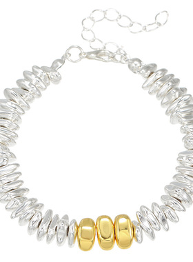 韩版轻奢小众碎银黑胆石手链女冷淡风时尚送闺蜜串珠防静电手链女