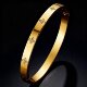 不掉色新款 女生高级感炉内真金电镀精致欧美不锈钢手镯 钛钢手镯