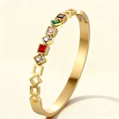 直销高级感钛钢女不掉色电镀金色钻石手镯时尚 饰品