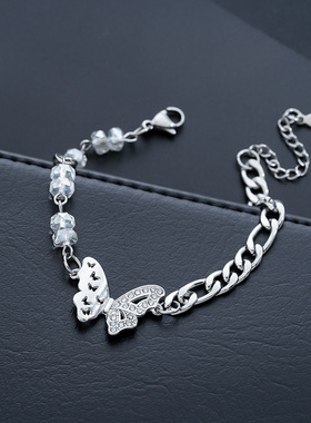 蝴蝶手链男女时尚潮流个性串珠轻奢百搭高级感手饰礼品设计款