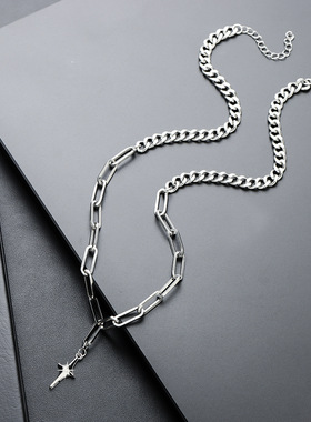 十字星手链男双层锁链高级感百搭小众配饰女2025新款个性简约饰品