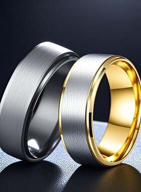 戒指不掉色小众设计男款嘻哈ins钛钢欧美男潮不锈钢饰品