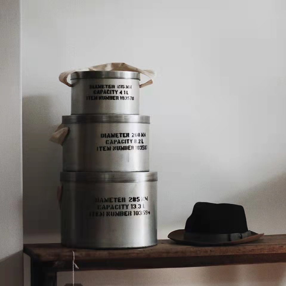 日本PUEBCO复古金属帽盒收纳盒