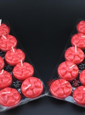 水上漂蜡烛酒吧蜡烛水漂蜡烛 水浮梅花许愿蜡烛情侣浪漫红色蜡烛