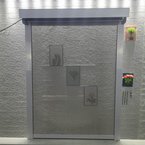 电动隐形纱窗厂家透景透气防蚊虫抗风卷帘推拉铝合金PVC窗纱入户 - 封面