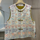 小雪家 上衣马甲 100真丝宋锦洋气百搭休闲日常常规高端轻奢新中式