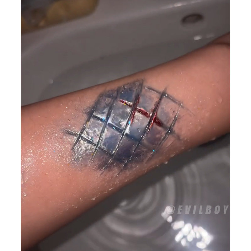 暗黑血腥缝线伤口彩色纹身贴女辣妹手臂持久小众个性可水洗贴纸,家居饰品,其他贴饰,淘宝优惠券,粉丝福利购,淘宝优惠卷