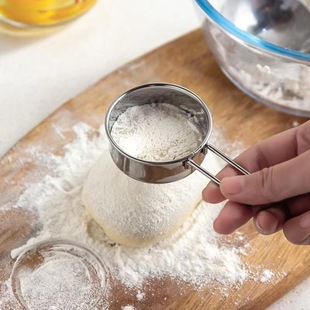 不锈钢面粉筛糖粉筛多用途家用油渣过滤网筛手持烘焙工具撒粉神器