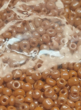 （9.9元包邮）27-002橙色上油米珠100g不满9.9随机发一颗米