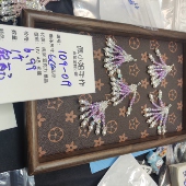 9.9元 包邮 109 019 一个银配宋锦手工流苏