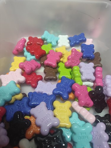 （15元包邮）一个装烤漆竖通孔小熊随机混发13-041