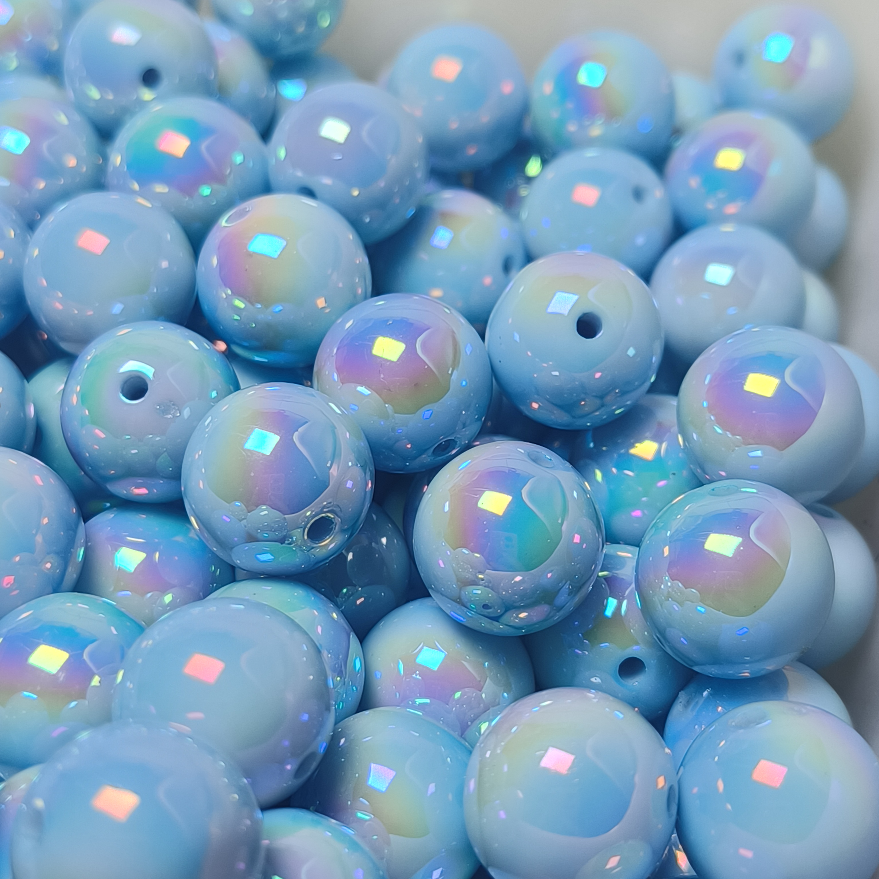 （9.9元包邮）77-039卡16蓝色七彩贝壳20颗