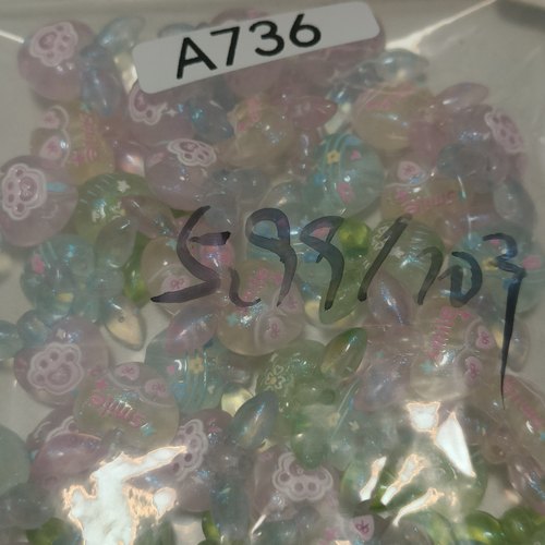 （满15包邮）10个双面浮雕蝴蝶结爱心A736