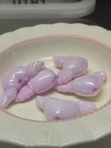 5颗装有瑕卡21.5*34.4*12绿色翅膀爱心原2.99镀uv110-015