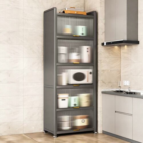 厨房落地多层夹缝防尘收纳架