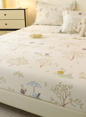 加厚全棉纯棉床笠定制订做尺寸薄垫棕垫1.35榻榻米135x190x20磨毛