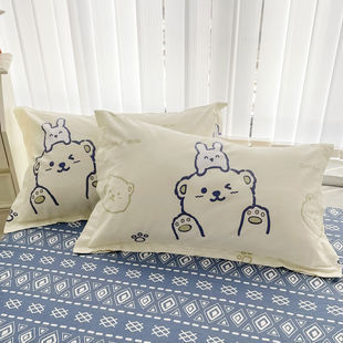 枕套48cmx74cm纯棉100全棉一对装 通用卡通单人 四季