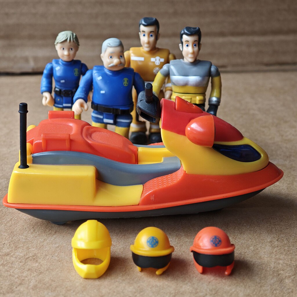 德国正品消防员山姆玩具 Fireman Sam 水星号消防车 朱诺号摩托艇