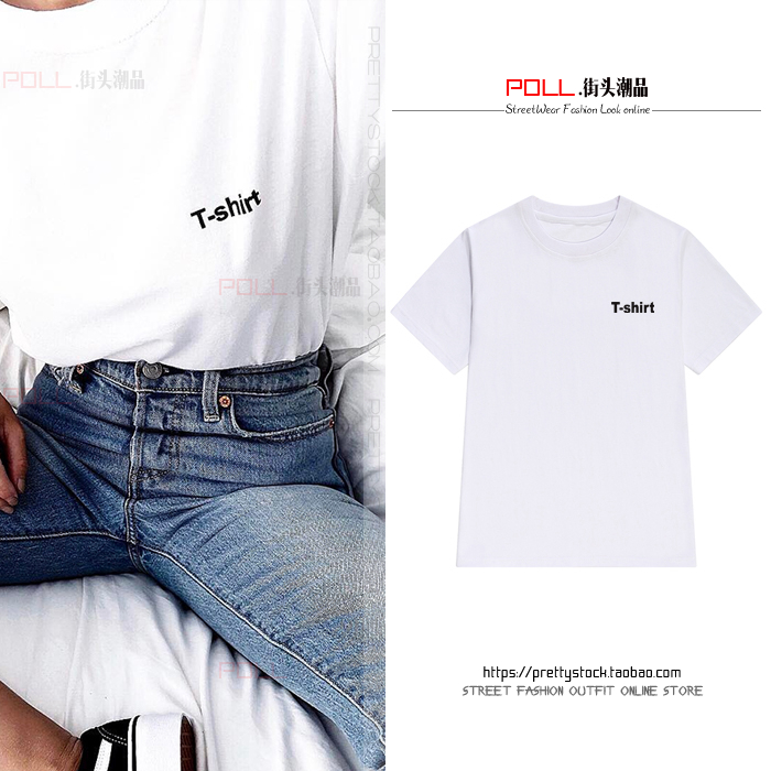 Å·ÃÀ¸ß½ÖÅ®×°¸öÐÔ¼òÔ¼×Öĸt-shirtÓ¡»¨Ô²Áì´òµ×tÐôÅ®¶ÌÐäbf·çÉÏÒÂ