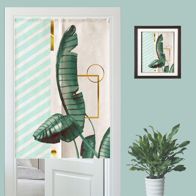 定制田园门帘布艺卧室装饰挂帘厨房隔断半帘玄关遮挡帘卫生间布帘