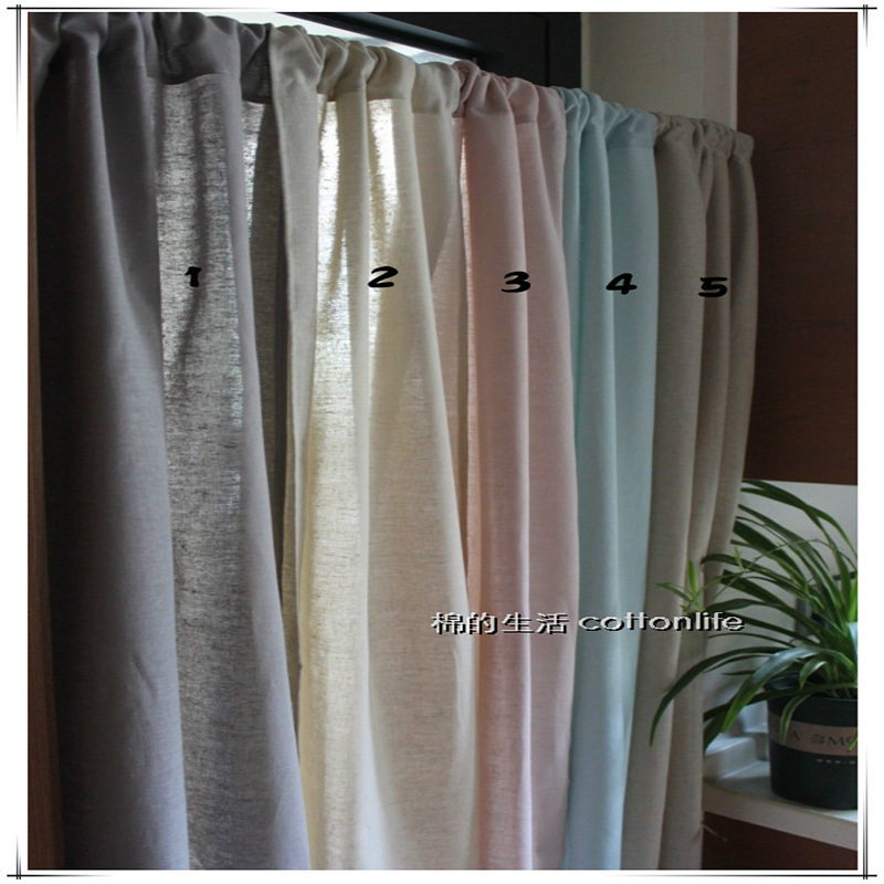 简约亚麻日式布艺门帘布帘子柜帘轻薄卧室窗帘布玄关帘隔断帘定做