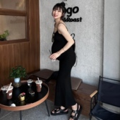 加长裙子 款 孕妇吊带连衣裙春夏新款 内搭小黑裙秋冬高个子外穿修身